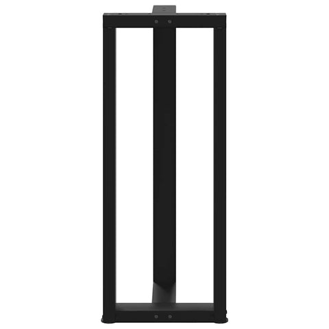 vidaXL Bar Table Legs T-Shaped 2 pcs Black 40x35x(100-101) cm Steel