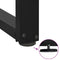 vidaXL Bar Table Legs T-Shaped 2 pcs Black 40x35x(100-101) cm Steel