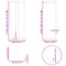 vidaXL Bar Table Legs T-Shaped 2 pcs Black 40x35x(100-101) cm Steel