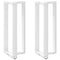 vidaXL Bar Table Legs T-Shaped 2 pcs White 40x35x(100-101) cm Steel
