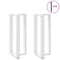vidaXL Bar Table Legs T-Shaped 2 pcs White 40x35x(100-101) cm Steel
