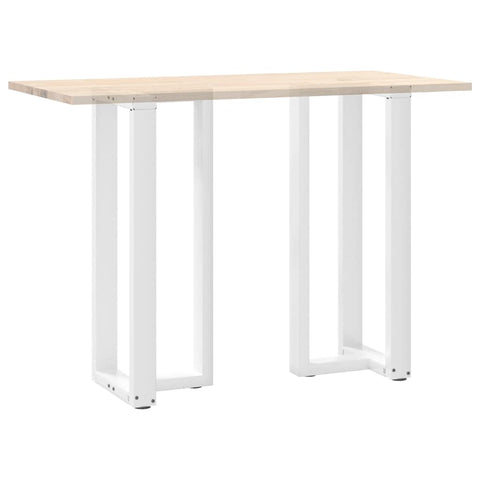 vidaXL Bar Table Legs T-Shaped 2 pcs White 40x35x(100-101) cm Steel