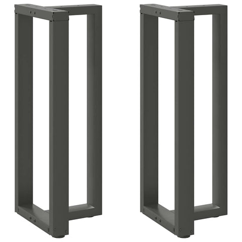 vidaXL Bar Table Legs T-Shaped 2 pcs Anthracite 40x35x(100-101) cm Steel