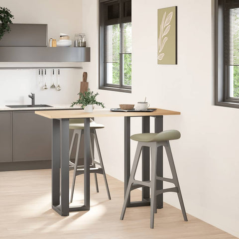 vidaXL Bar Table Legs T-Shaped 2 pcs Anthracite 40x35x(100-101) cm Steel