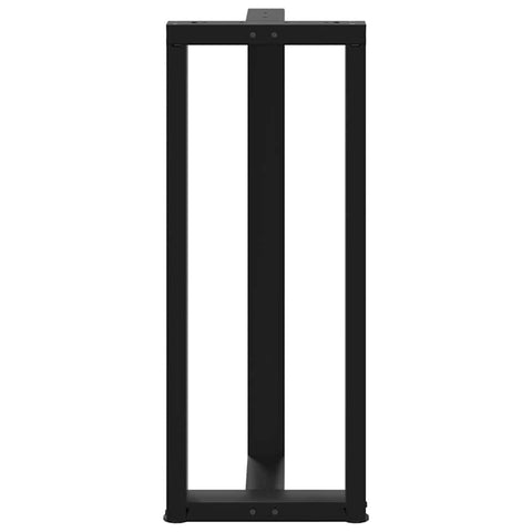 vidaXL Bar Table Legs T-Shaped 2 pcs Black 50x35x(100-101) cm Steel