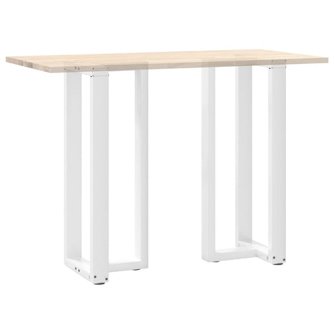 vidaXL Bar Table Legs T-Shaped 2 pcs White 50x35x(100-101) cm Steel