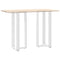vidaXL Bar Table Legs T-Shaped 2 pcs White 50x35x(100-101) cm Steel