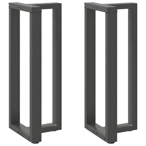 vidaXL Bar Table Legs T-Shaped 2 pcs Anthracite 50x35x(100-101) cm Steel