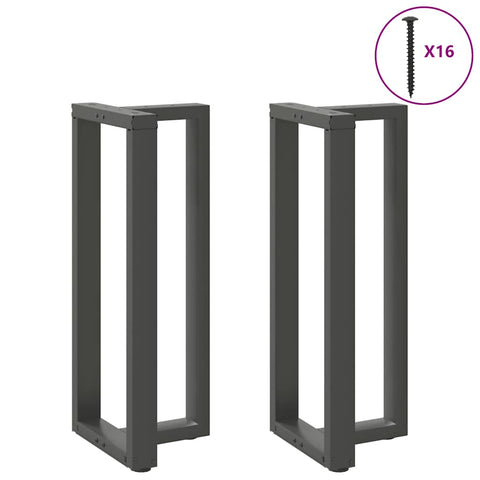 vidaXL Bar Table Legs T-Shaped 2 pcs Anthracite 50x35x(100-101) cm Steel
