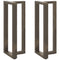 vidaXL Bar Table Legs T-Shaped 2 pcs Natural Steel 50x35x(100-101) cm Steel