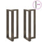 vidaXL Bar Table Legs T-Shaped 2 pcs Natural Steel 50x35x(100-101) cm Steel