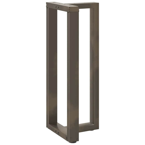vidaXL Bar Table Legs T-Shaped 2 pcs Natural Steel 50x35x(100-101) cm Steel