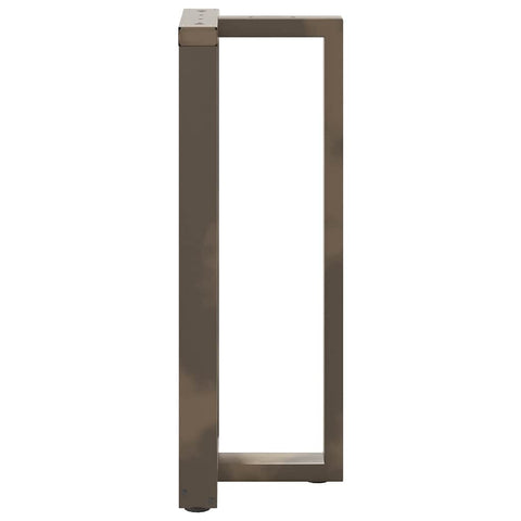 vidaXL Bar Table Legs T-Shaped 2 pcs Natural Steel 50x35x(100-101) cm Steel