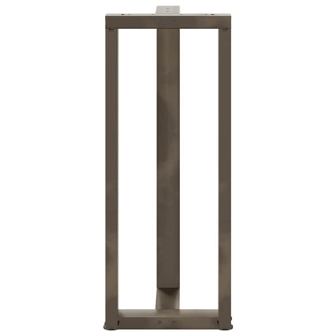 vidaXL Bar Table Legs T-Shaped 2 pcs Natural Steel 50x35x(100-101) cm Steel