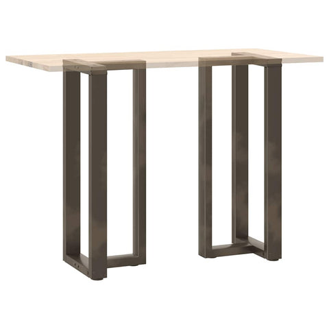 vidaXL Bar Table Legs T-Shaped 2 pcs Natural Steel 50x35x(100-101) cm Steel