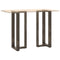 vidaXL Bar Table Legs T-Shaped 2 pcs Natural Steel 50x35x(100-101) cm Steel