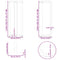 vidaXL Bar Table Legs T-Shaped 2 pcs Natural Steel 50x35x(100-101) cm Steel