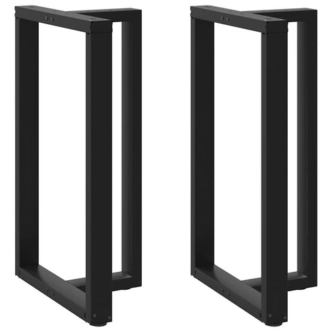vidaXL Bar Table Legs T-Shaped 2 pcs Black 60x35x(100-101) cm Steel