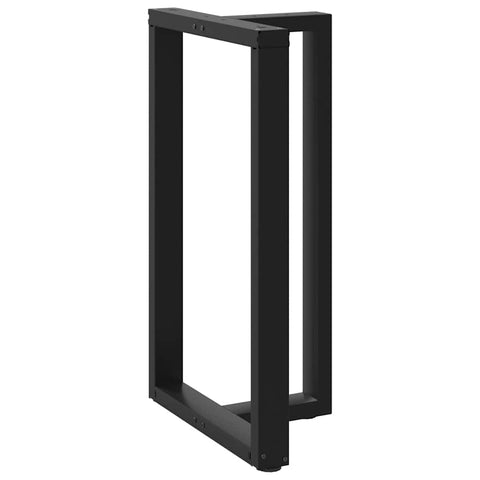 vidaXL Bar Table Legs T-Shaped 2 pcs Black 60x35x(100-101) cm Steel