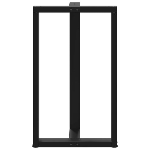 vidaXL Bar Table Legs T-Shaped 2 pcs Black 60x35x(100-101) cm Steel