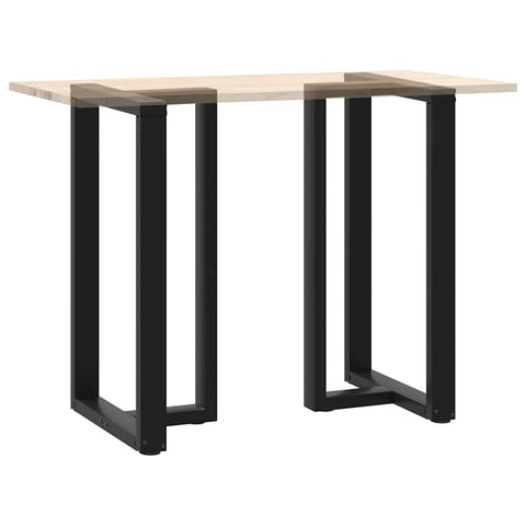 vidaXL Bar Table Legs T-Shaped 2 pcs Black 60x35x(100-101) cm Steel