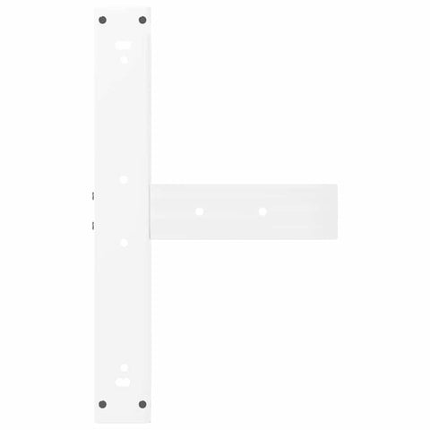 vidaXL Bar Table Legs T-Shaped 2 pcs White 60x35x(100-101) cm Steel