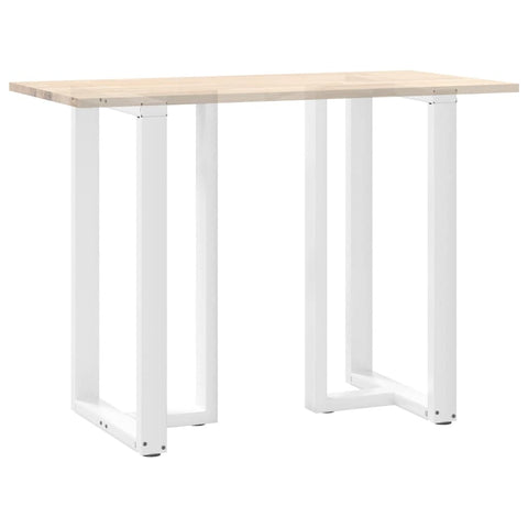 vidaXL Bar Table Legs T-Shaped 2 pcs White 60x35x(100-101) cm Steel