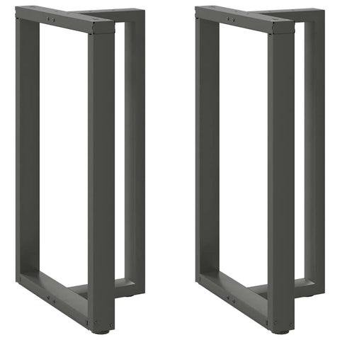 vidaXL Bar Table Legs T-Shaped 2 pcs Anthracite 60x35x(100-101) cm Steel