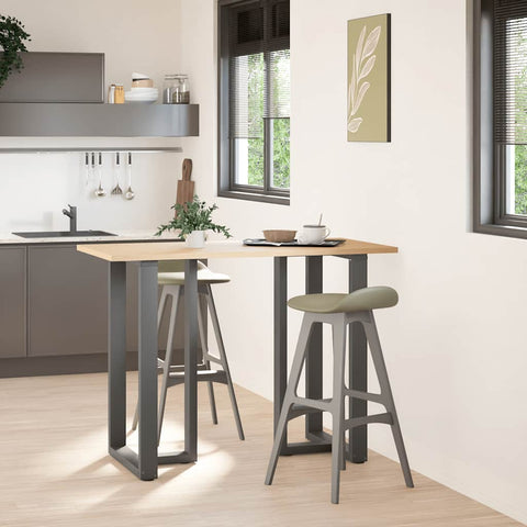 vidaXL Bar Table Legs T-Shaped 2 pcs Anthracite 60x35x(100-101) cm Steel