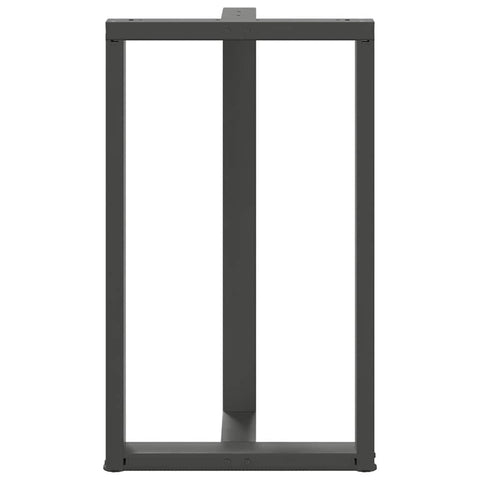 vidaXL Bar Table Legs T-Shaped 2 pcs Anthracite 60x35x(100-101) cm Steel