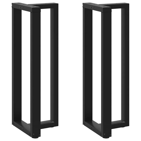 vidaXL Bar Table Legs T-Shaped 2 pcs Black 40x35x(110-111) cm Steel