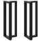 vidaXL Bar Table Legs T-Shaped 2 pcs Black 40x35x(110-111) cm Steel