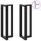 vidaXL Bar Table Legs T-Shaped 2 pcs Black 40x35x(110-111) cm Steel