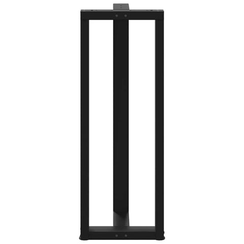 vidaXL Bar Table Legs T-Shaped 2 pcs Black 40x35x(110-111) cm Steel