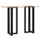 vidaXL Bar Table Legs T-Shaped 2 pcs Black 40x35x(110-111) cm Steel