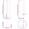 vidaXL Bar Table Legs T-Shaped 2 pcs Black 40x35x(110-111) cm Steel