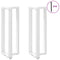 vidaXL Bar Table Legs T-Shaped 2 pcs White 40x35x(110-111) cm Steel