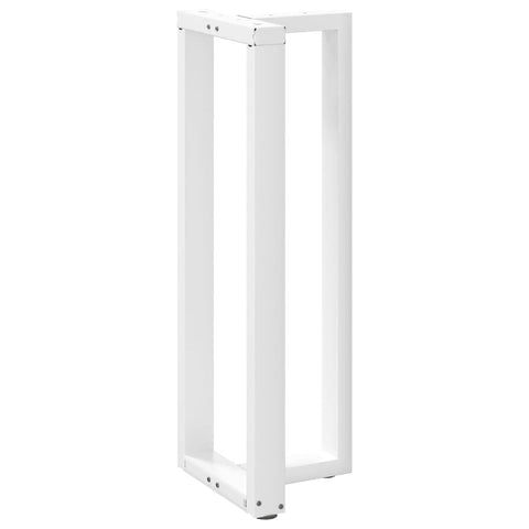 vidaXL Bar Table Legs T-Shaped 2 pcs White 40x35x(110-111) cm Steel
