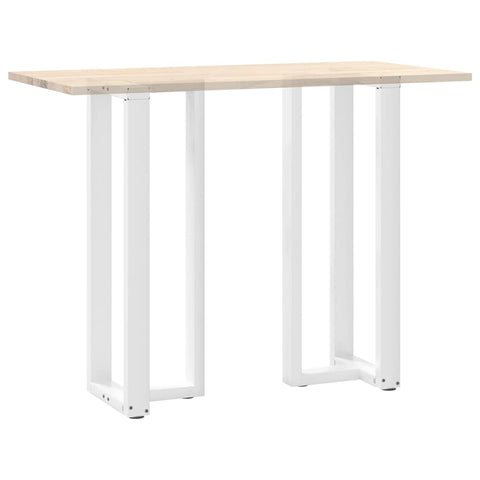 vidaXL Bar Table Legs T-Shaped 2 pcs White 40x35x(110-111) cm Steel