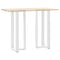vidaXL Bar Table Legs T-Shaped 2 pcs White 40x35x(110-111) cm Steel