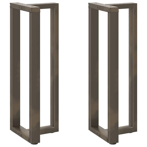 vidaXL Bar Table Legs T-Shaped 2 pcs Natural Steel 40x35x(110-111) cm Steel