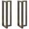 vidaXL Bar Table Legs T-Shaped 2 pcs Natural Steel 40x35x(110-111) cm Steel