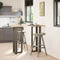 vidaXL Bar Table Legs T-Shaped 2 pcs Natural Steel 40x35x(110-111) cm Steel