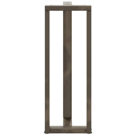 vidaXL Bar Table Legs T-Shaped 2 pcs Natural Steel 40x35x(110-111) cm Steel