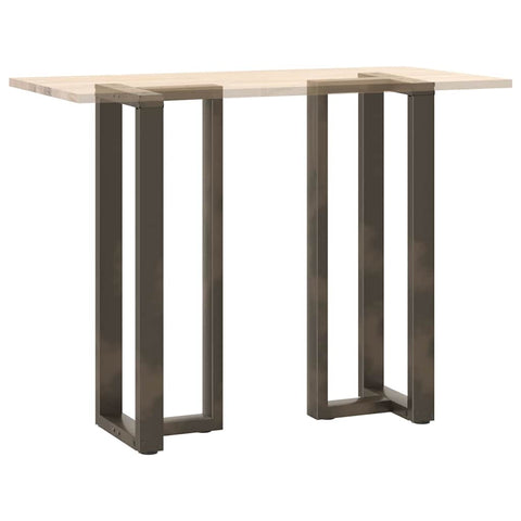 vidaXL Bar Table Legs T-Shaped 2 pcs Natural Steel 40x35x(110-111) cm Steel