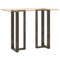 vidaXL Bar Table Legs T-Shaped 2 pcs Natural Steel 40x35x(110-111) cm Steel