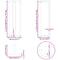 vidaXL Bar Table Legs T-Shaped 2 pcs Natural Steel 40x35x(110-111) cm Steel