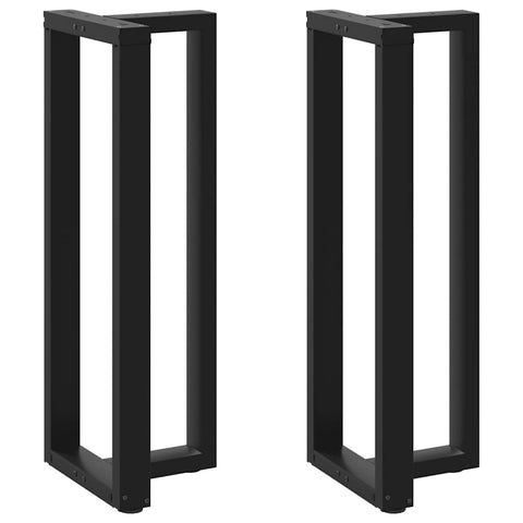 vidaXL Bar Table Legs T-Shaped 2 pcs Black 50x35x(110-111) cm Steel