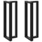 vidaXL Bar Table Legs T-Shaped 2 pcs Black 50x35x(110-111) cm Steel