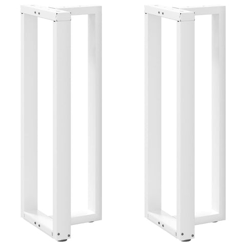 vidaXL Bar Table Legs T-Shaped 2 pcs White 50x35x(110-111) cm Steel